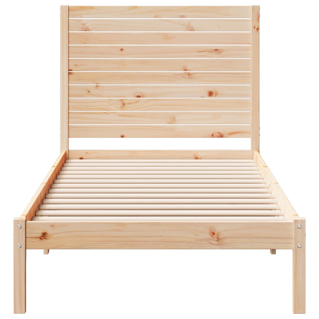 vidaXL Cama extralarga sin colchón madera maciza 90x220 cm