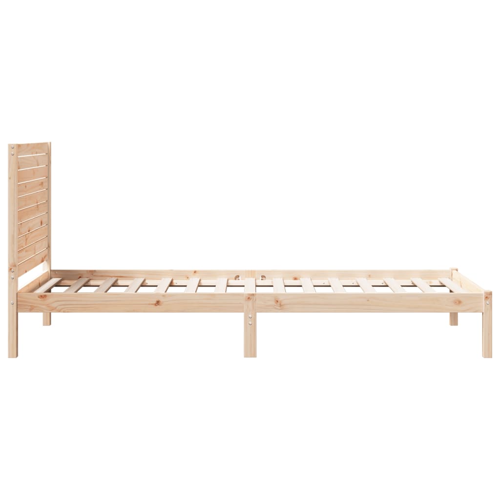 vidaXL Cama extralarga sin colchón madera maciza 90x220 cm