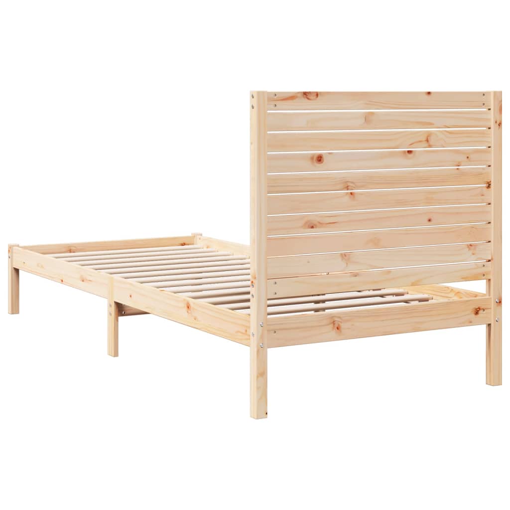 vidaXL Cama extralarga sin colchón madera maciza 90x220 cm