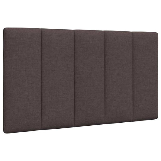 vidaXL Cabecero de cama acolchado tela marrón oscuro 80 cm