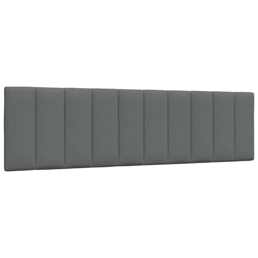 vidaXL Cabecero de cama acolchado tela gris oscuro 180 cm