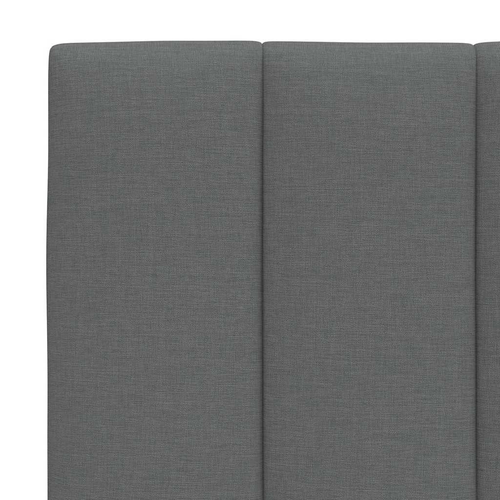 vidaXL Cabecero de cama acolchado tela gris oscuro 180 cm