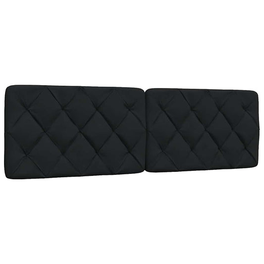 vidaXL Cabecero de cama acolchado tela negro 160 cm