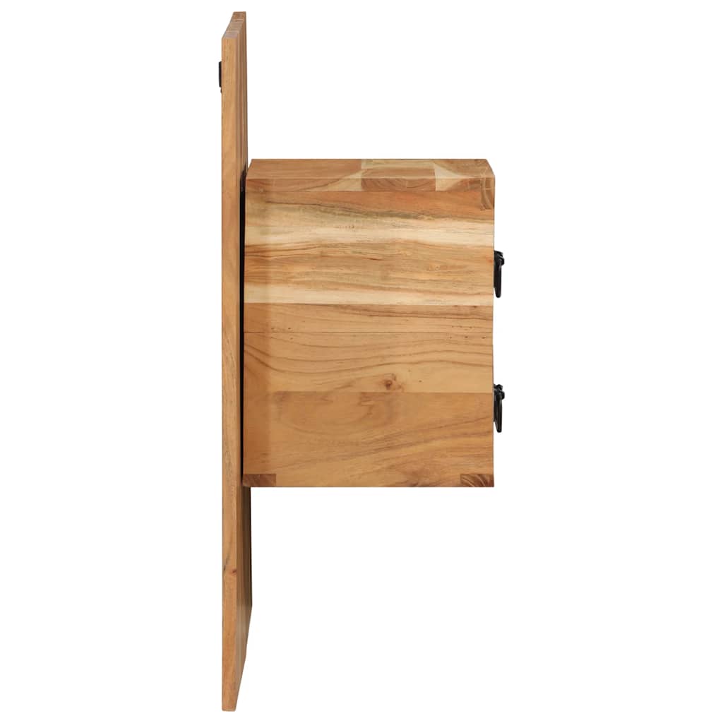 vidaXL Mesita de noche madera maciza de acacia 60x32x80 cm