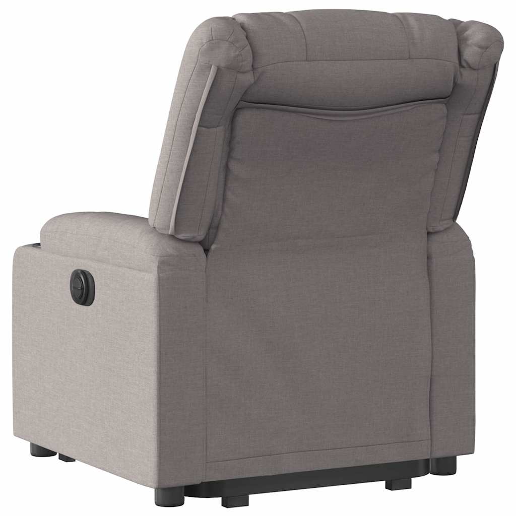 vidaXL Sillón reclinable elevable tela gris taupe