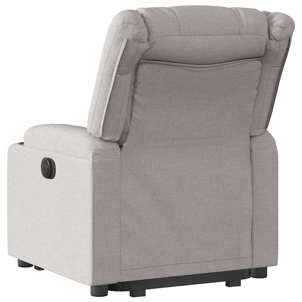 vidaXL Sillón eléctrico reclinable elevable de tela gris nube