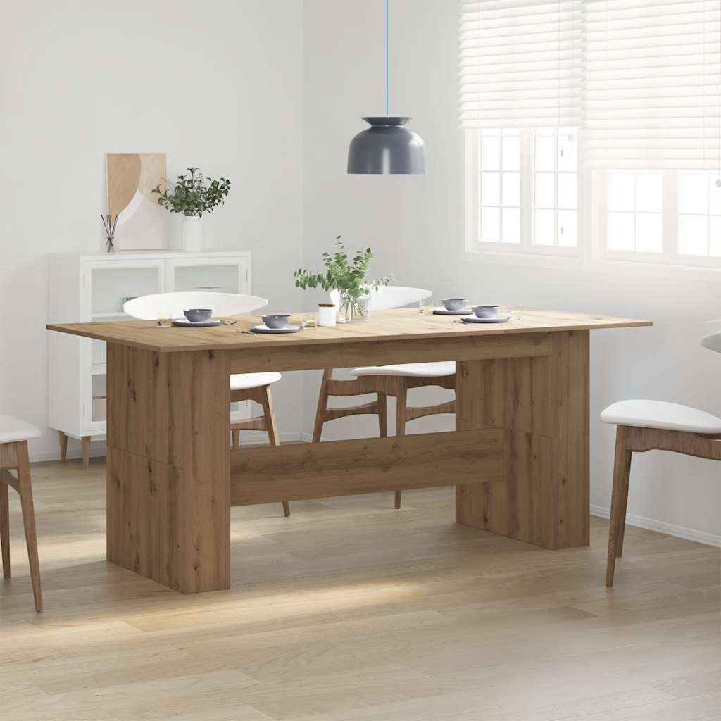 vidaXL Mesa de comedor madera ingeniería roble artisan 180x90x76 cm