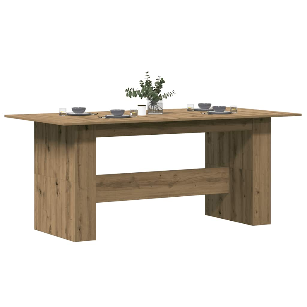 vidaXL Mesa de comedor madera ingeniería roble artisan 180x90x76 cm