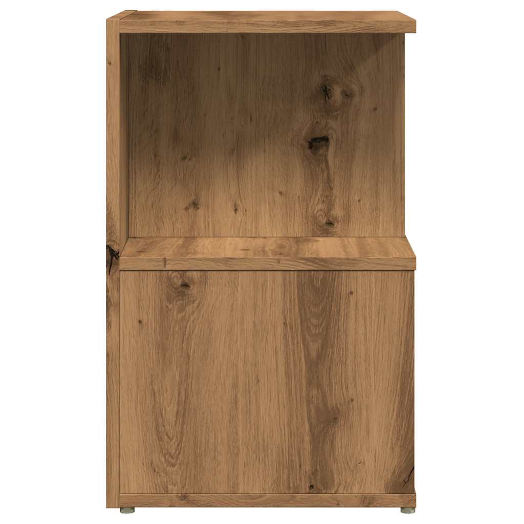 vidaXL Mesitas de noche 2 uds madera roble artisan 35x35x55 cm