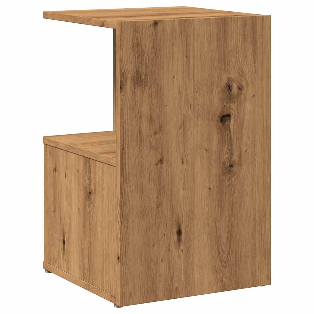 vidaXL Mesitas de noche 2 uds madera roble artisan 35x35x55 cm