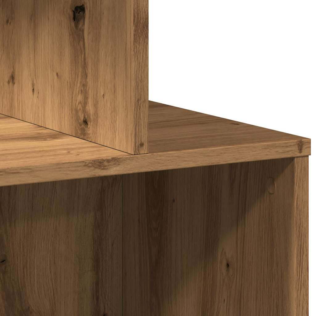 vidaXL Mesitas de noche 2 uds madera roble artisan 35x35x55 cm