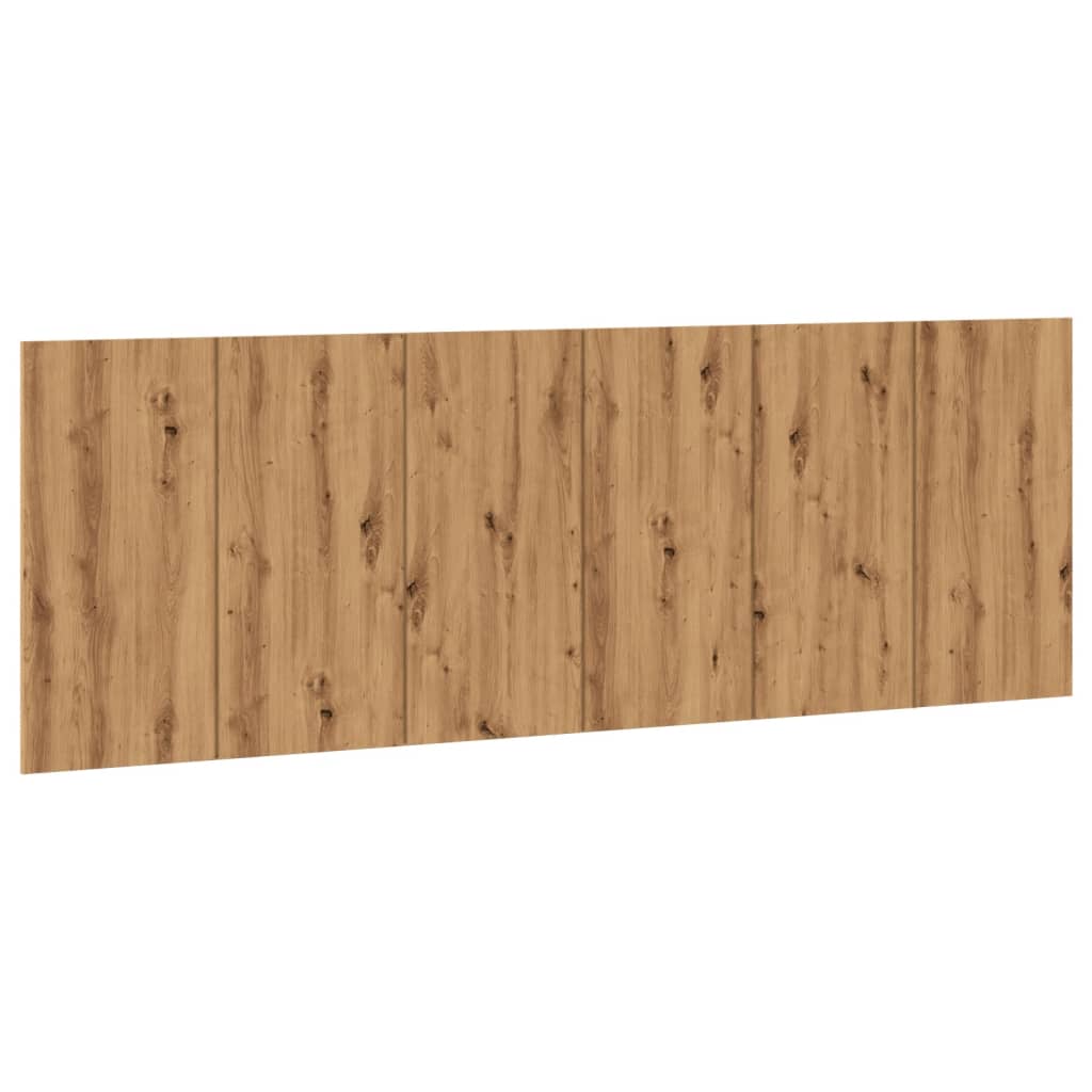 vidaXL Cabecero de pared madera ingeniería roble artisian 240x1,5x80cm