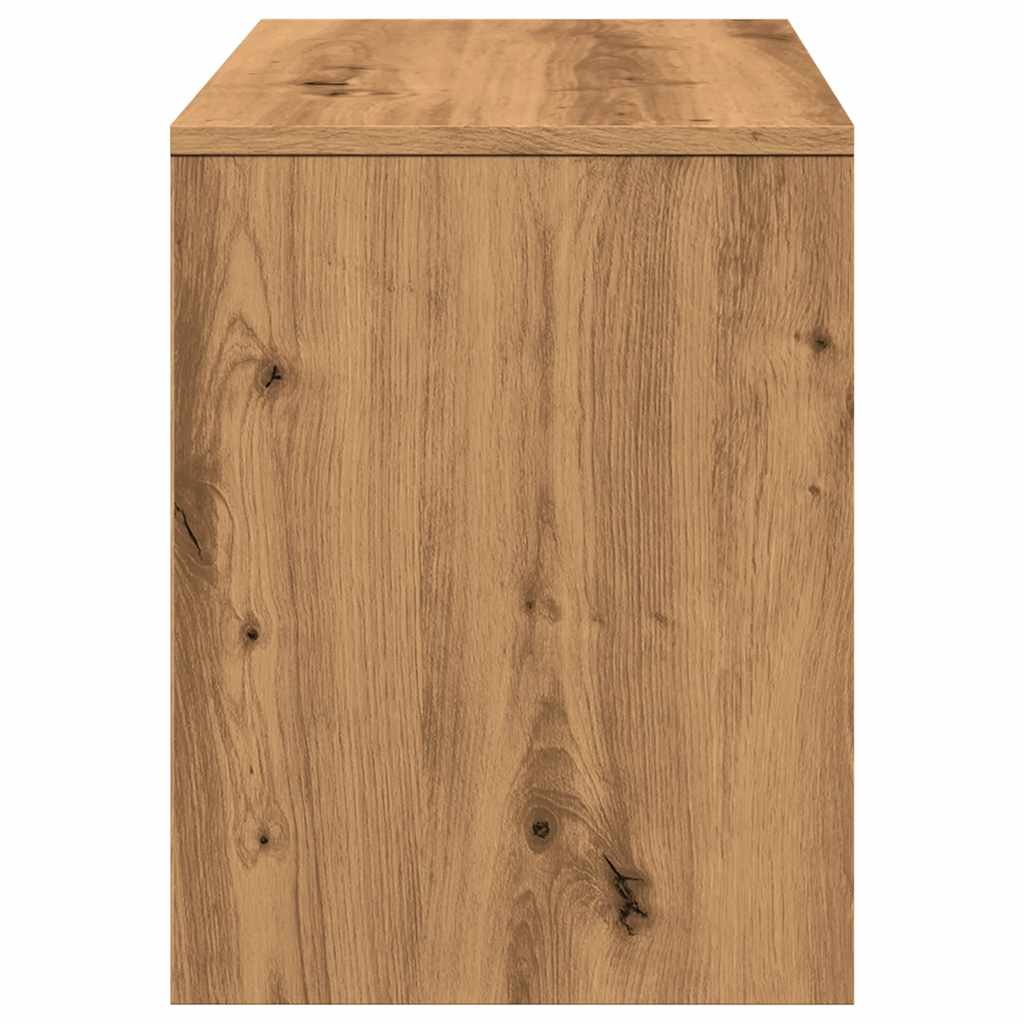 vidaXL Taburete vestidor madera contrachapada artisan roble 70x35x45cm