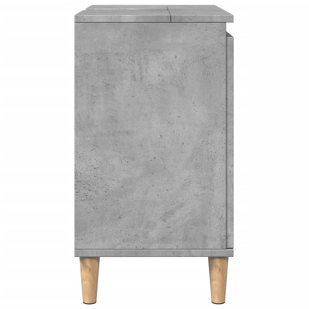 vidaXL Mueble de lavabo madera contrachapada gris hormigón 58x33x60cm