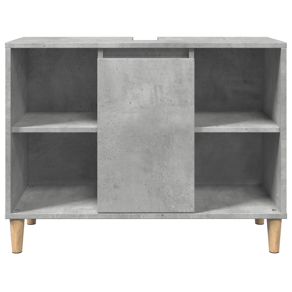 vidaXL Mueble de baño madera de ingeniería gris hormigón 80x33x60 cm