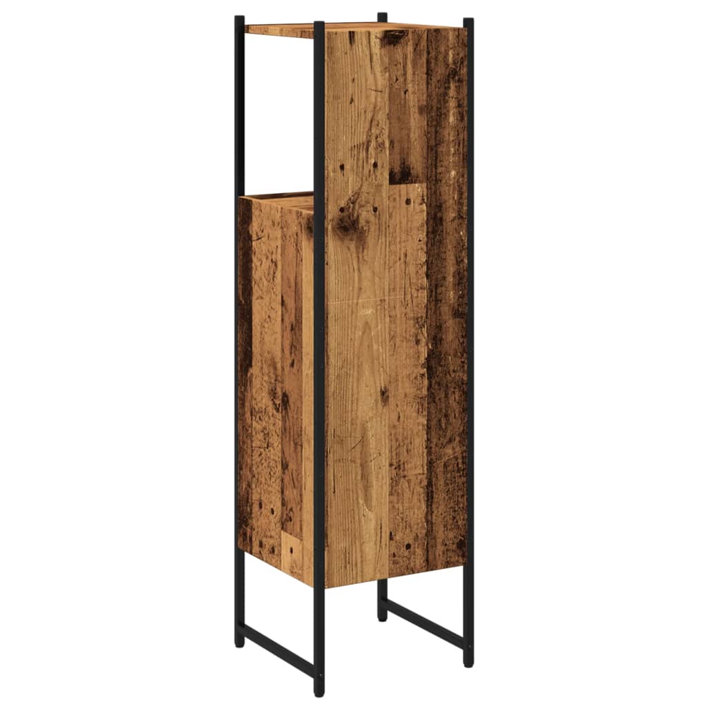 vidaXL Armario de baño madera de ingeniería envejecida 33x33x120,5 cm