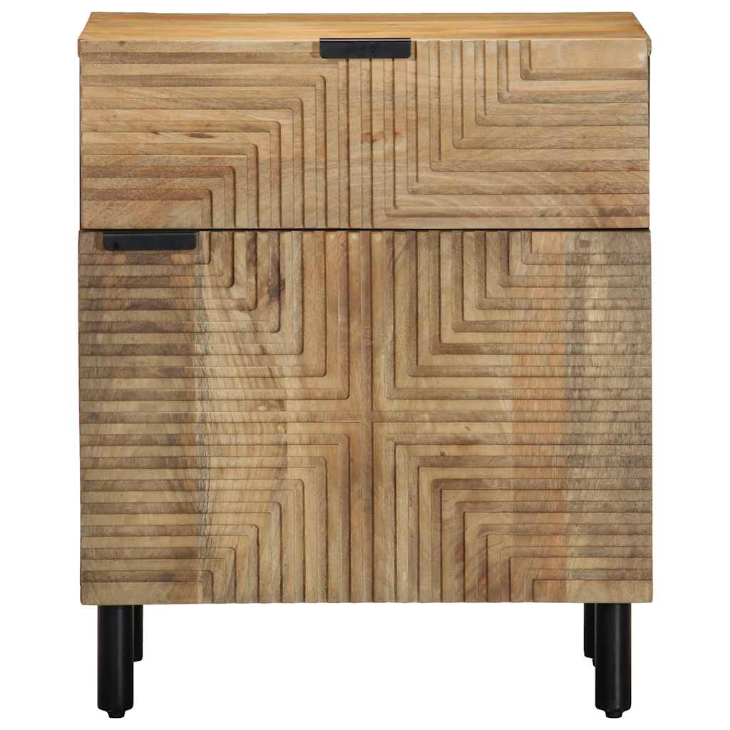 vidaXL Mesita de noche madera maciza de mango 50x33x60 cm marrón