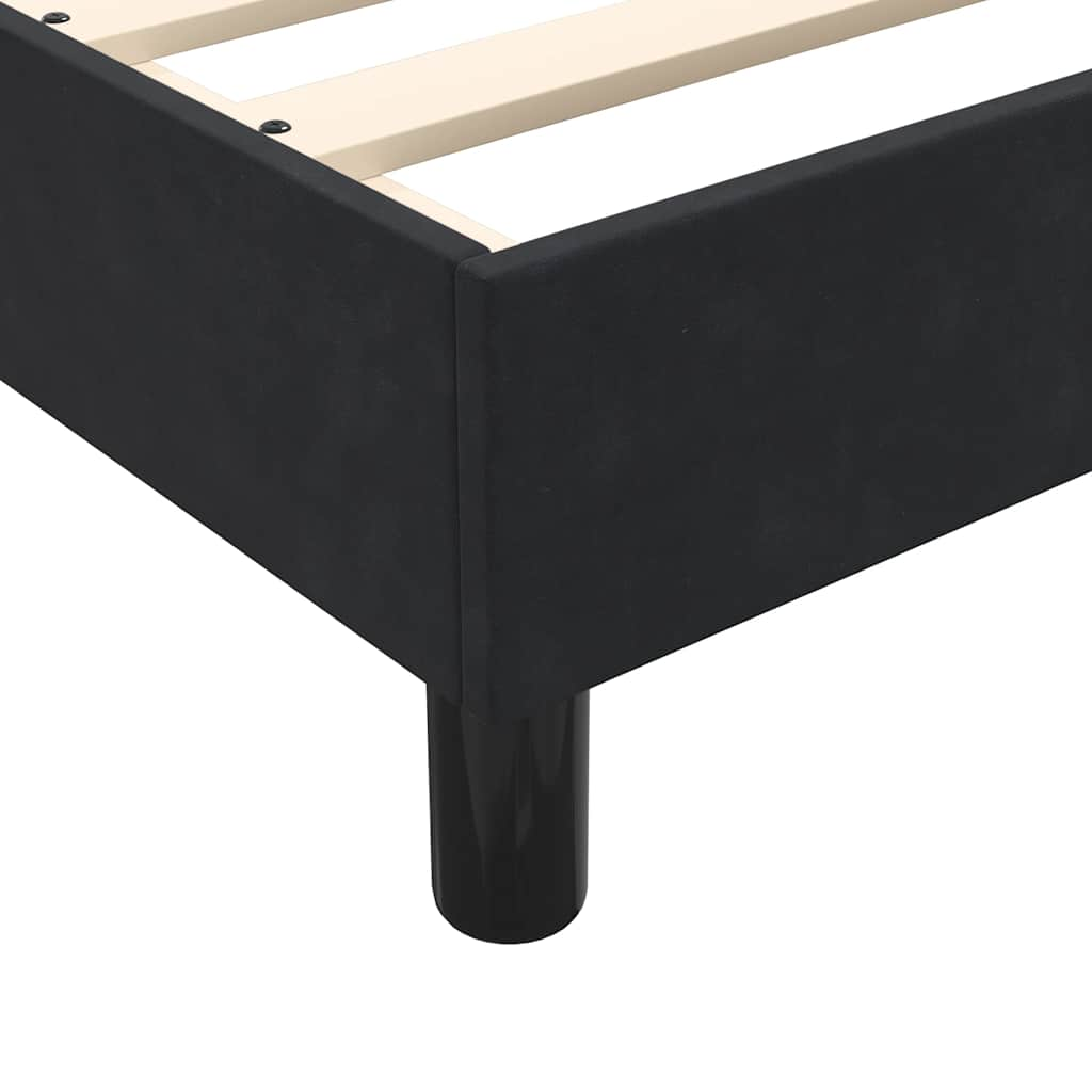 vidaXL Estructura de cama sin colchón terciopelo negro 80x210 cm