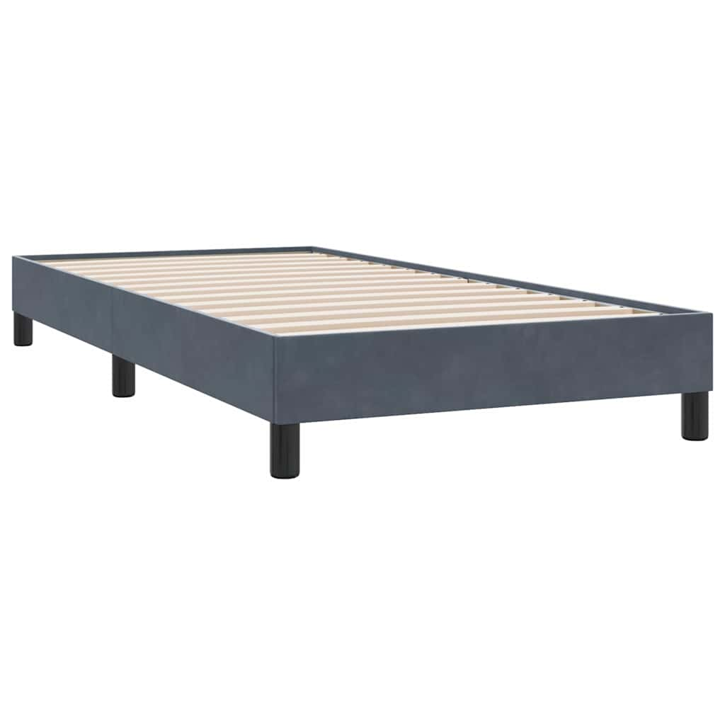 vidaXL Estructura de cama sin colchón terciopelo gris oscuro 90x210 cm