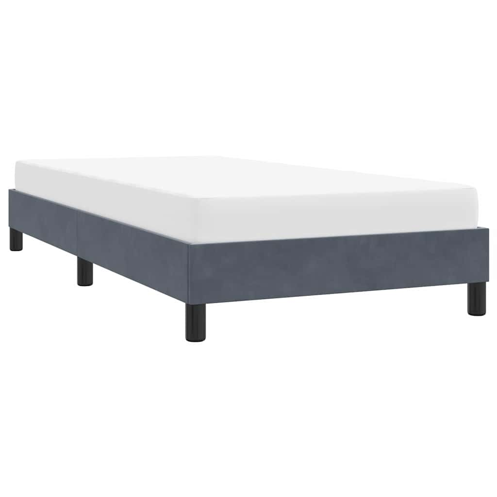 vidaXL Estructura de cama sin colchón terciopelo gris oscuro 90x210 cm