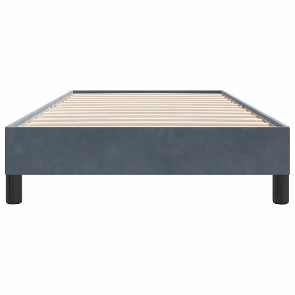 vidaXL Estructura de cama sin colchón terciopelo gris oscuro 90x210 cm