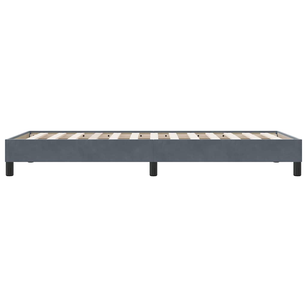 vidaXL Estructura de cama sin colchón terciopelo gris oscuro 90x210 cm