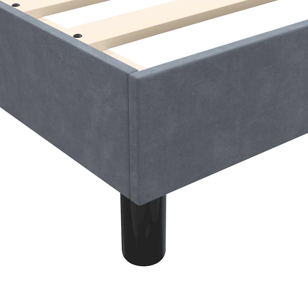 vidaXL Estructura de cama sin colchón terciopelo gris oscuro 90x210 cm