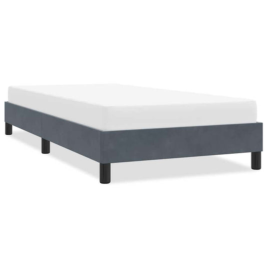 vidaXL Estructura de cama sin colchón terciopelo gris oscuro 90x210 cm