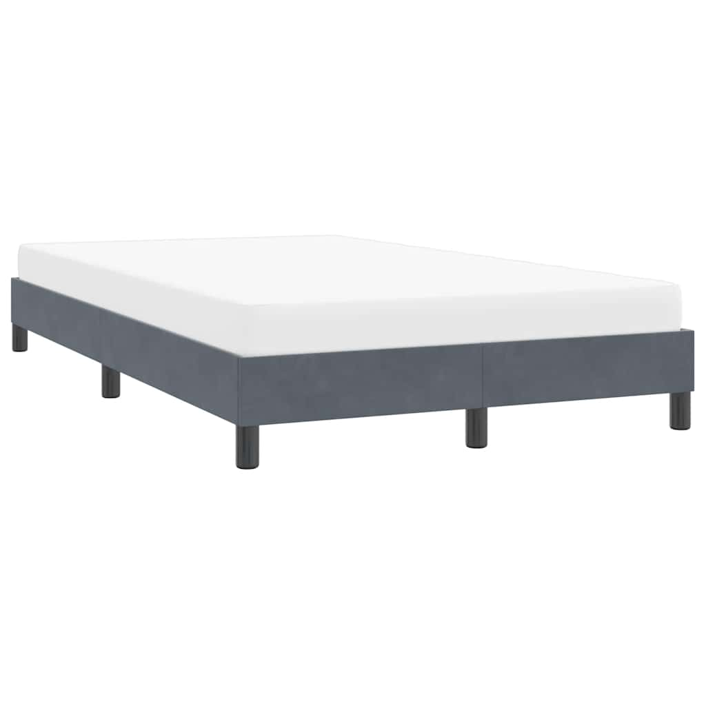 vidaXL Estructura de cama sin colchón terciopelo gris oscuro 120x210cm