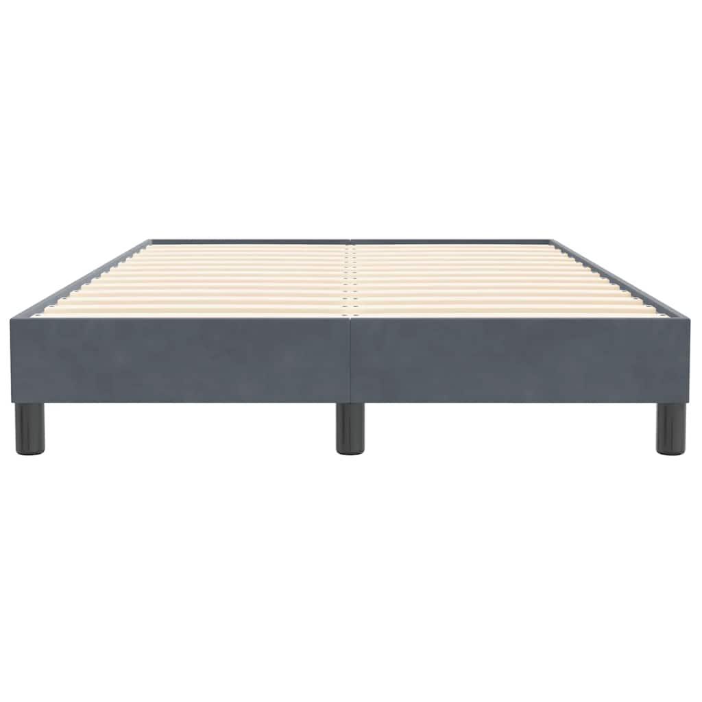 vidaXL Estructura de cama sin colchón terciopelo gris oscuro 120x210cm