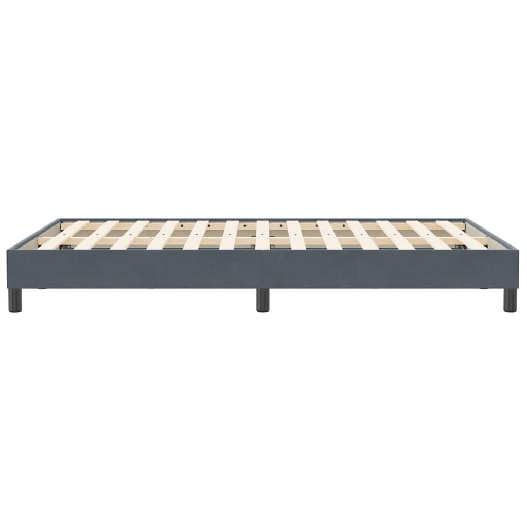 vidaXL Estructura de cama sin colchón terciopelo gris oscuro 120x210cm