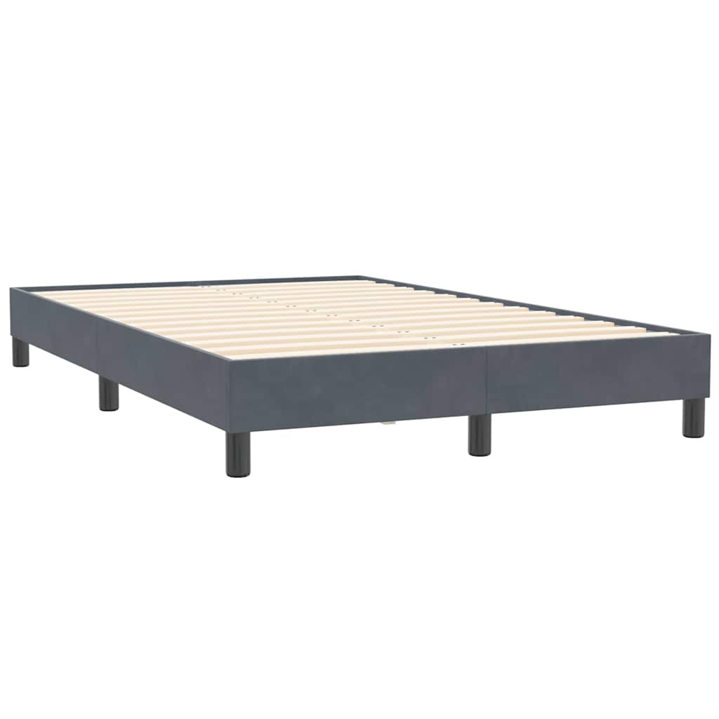 vidaXL Estructura de cama sin colchón terciopelo gris oscuro 120x210cm