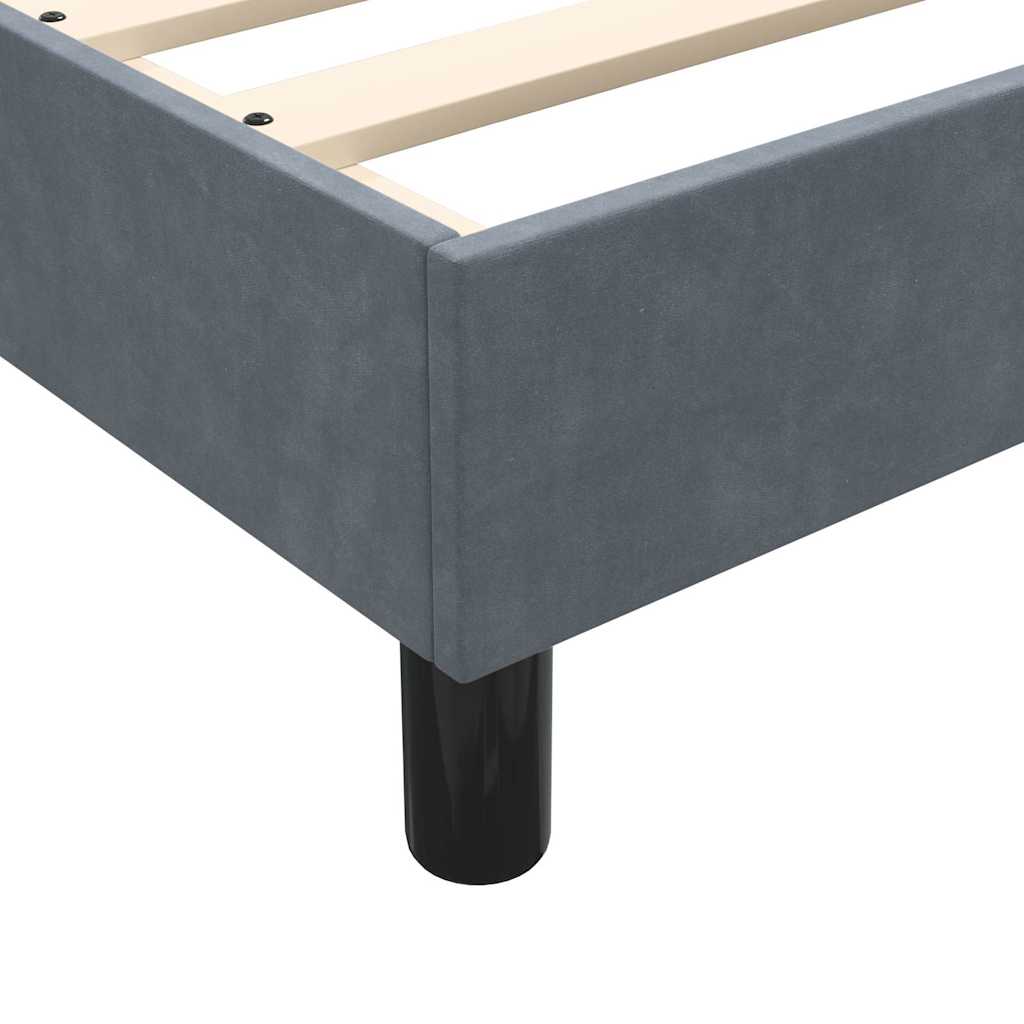 vidaXL Estructura de cama sin colchón terciopelo gris oscuro 120x210cm