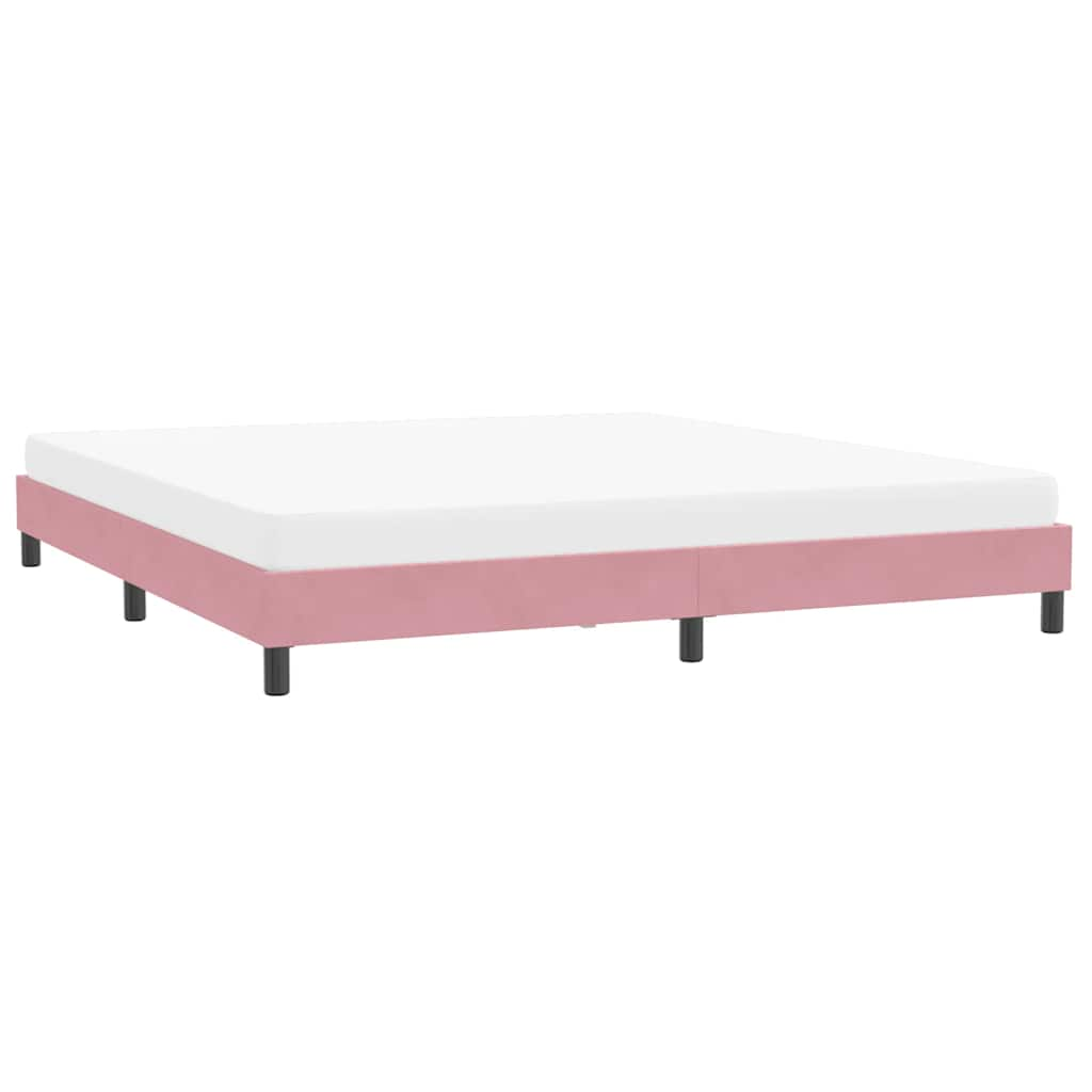 vidaXL Estructura de cama sin colchón terciopelo rosa 200x210 cm