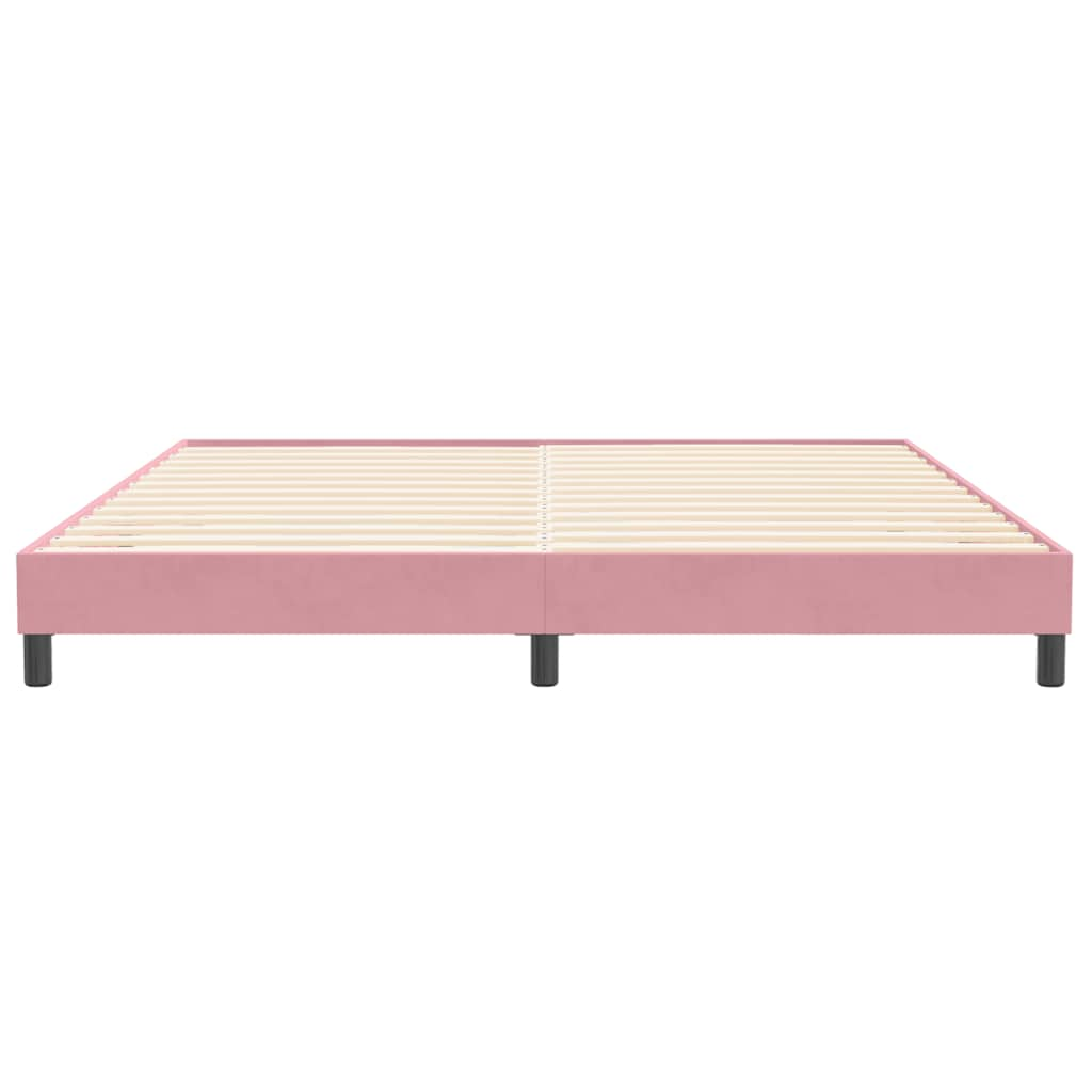 vidaXL Estructura de cama sin colchón terciopelo rosa 200x210 cm