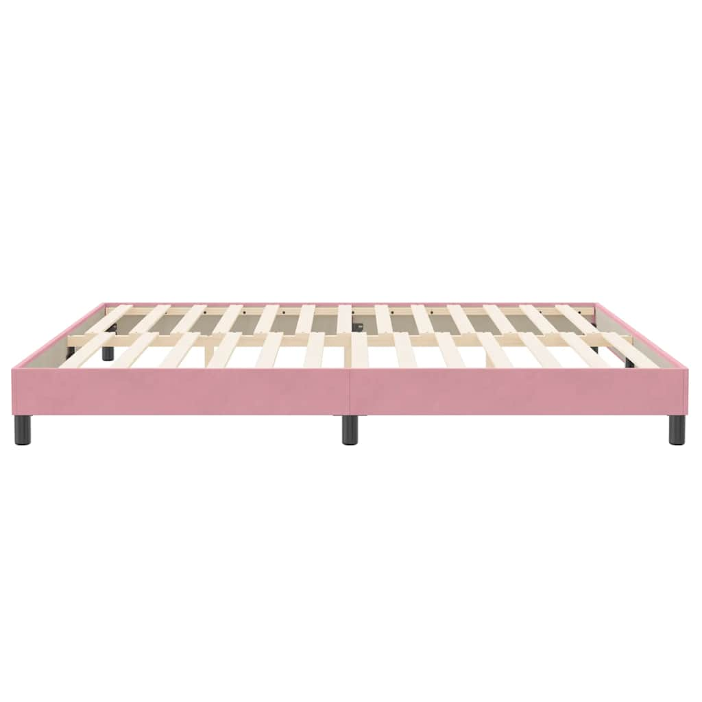 vidaXL Estructura de cama sin colchón terciopelo rosa 200x210 cm