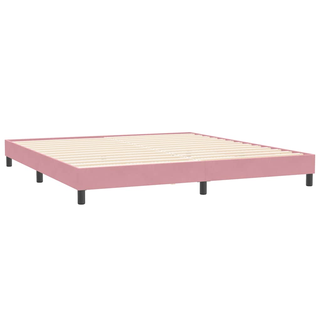 vidaXL Estructura de cama sin colchón terciopelo rosa 200x210 cm