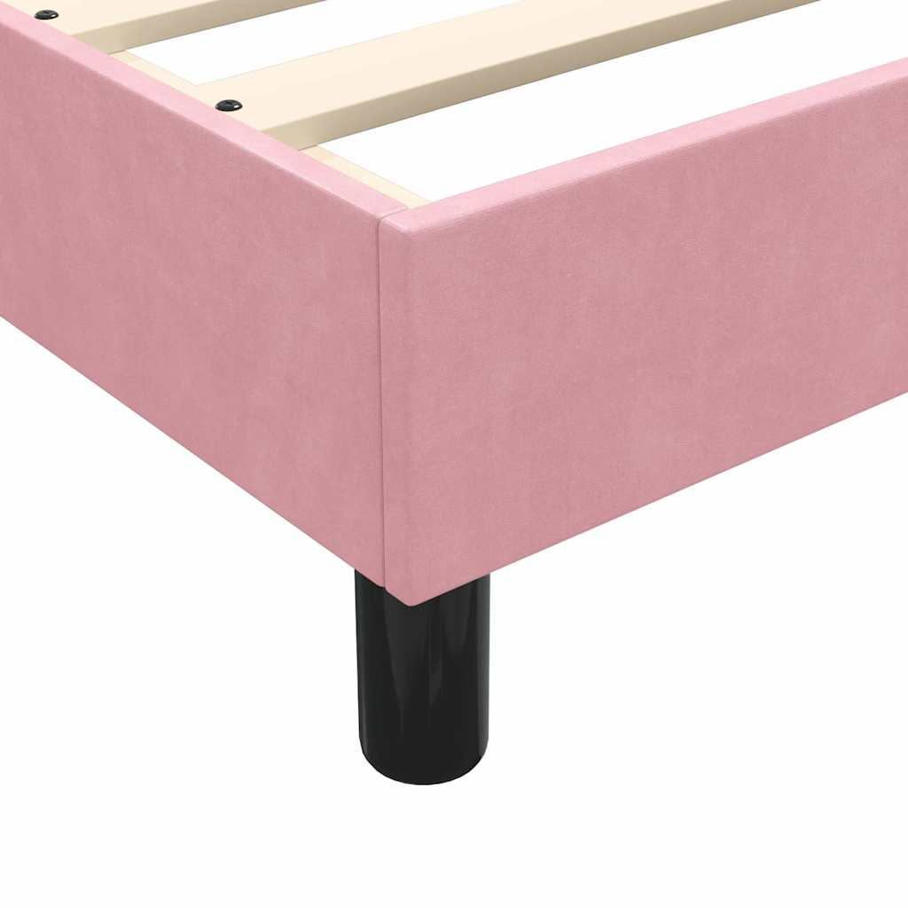 vidaXL Estructura de cama sin colchón terciopelo rosa 200x210 cm