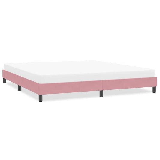 vidaXL Estructura de cama sin colchón terciopelo rosa 200x210 cm