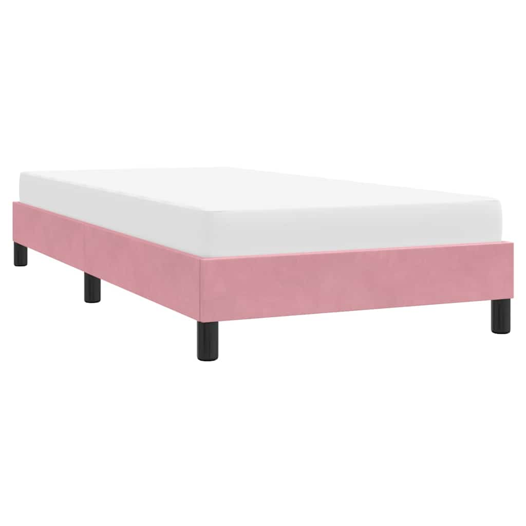 vidaXL Estructura de cama sin colchón terciopelo rosa 80x220 cm