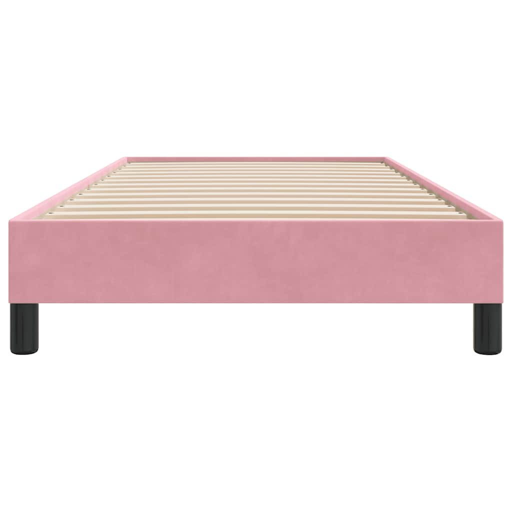 vidaXL Estructura de cama sin colchón terciopelo rosa 80x220 cm