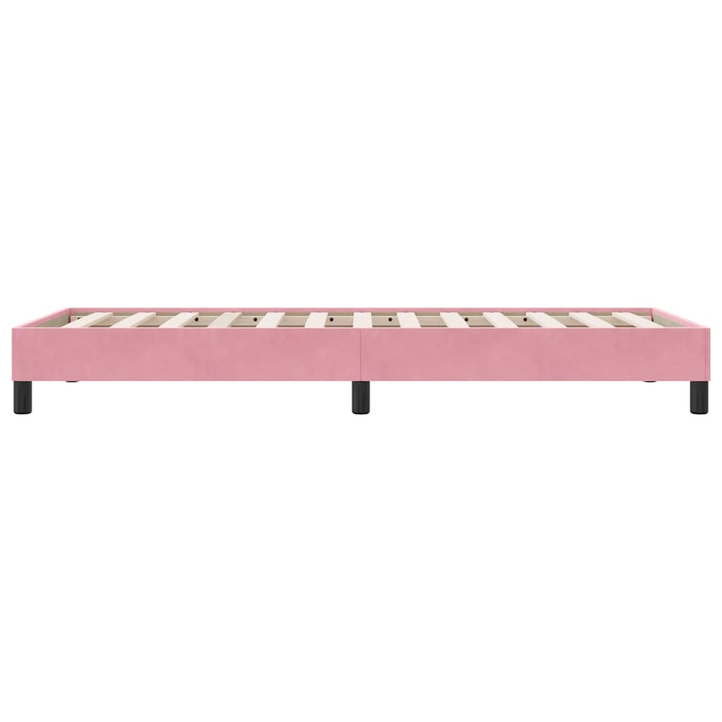 vidaXL Estructura de cama sin colchón terciopelo rosa 80x220 cm