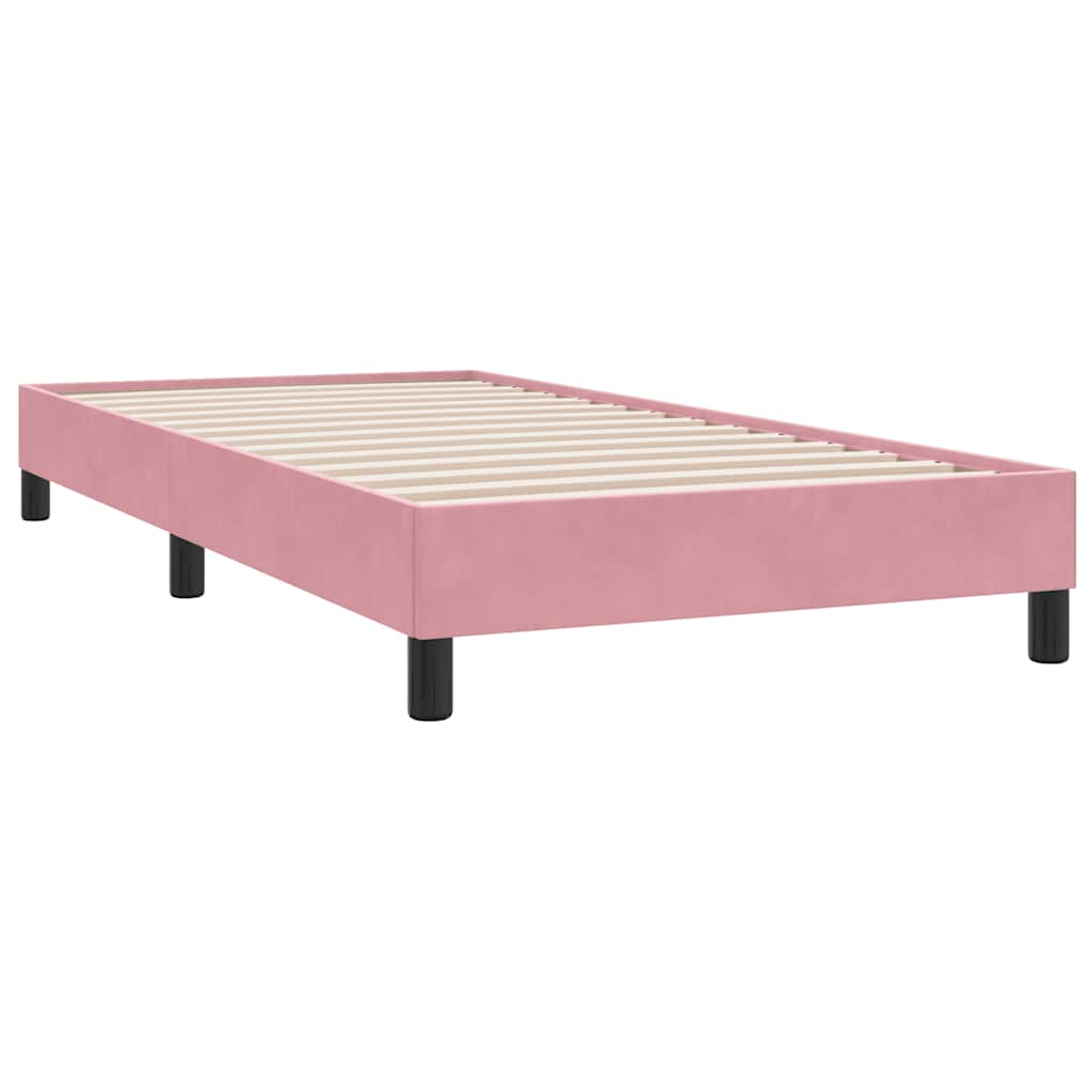 vidaXL Estructura de cama sin colchón terciopelo rosa 80x220 cm