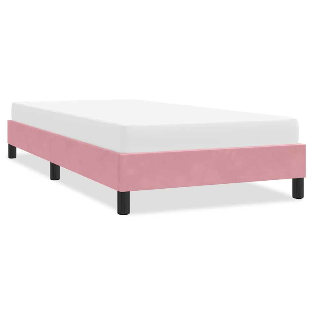 vidaXL Estructura de cama sin colchón terciopelo rosa 80x220 cm