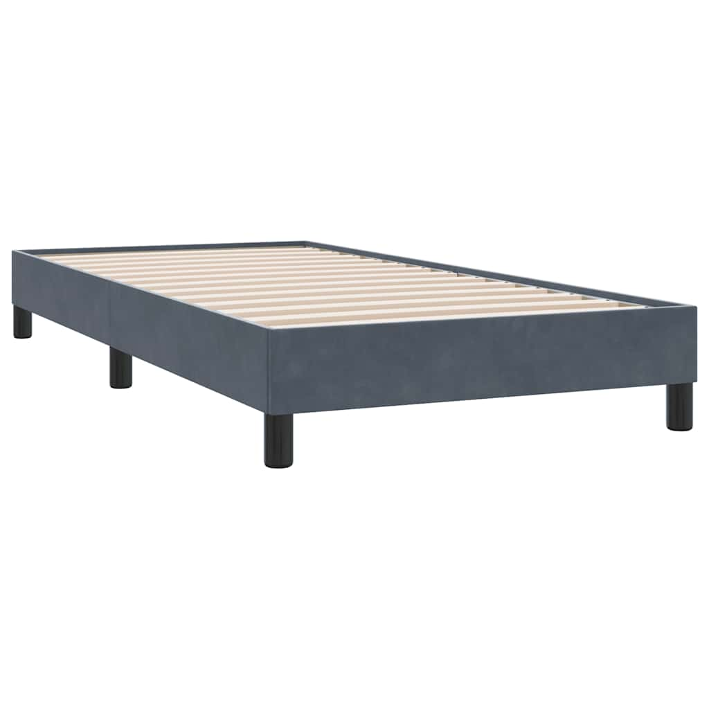 vidaXL Estructura de cama sin colchón terciopelo gris oscuro 90x220 cm