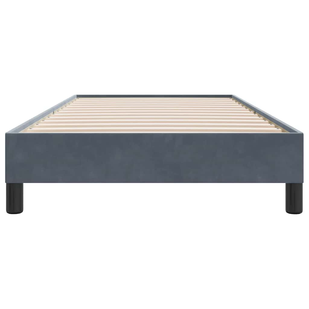 vidaXL Estructura de cama sin colchón terciopelo gris oscuro 90x220 cm