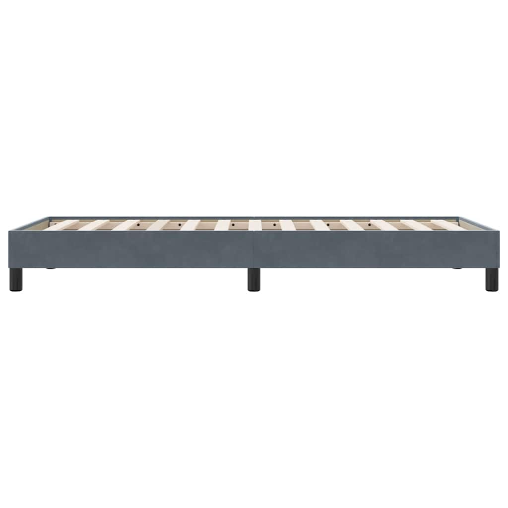 vidaXL Estructura de cama sin colchón terciopelo gris oscuro 90x220 cm