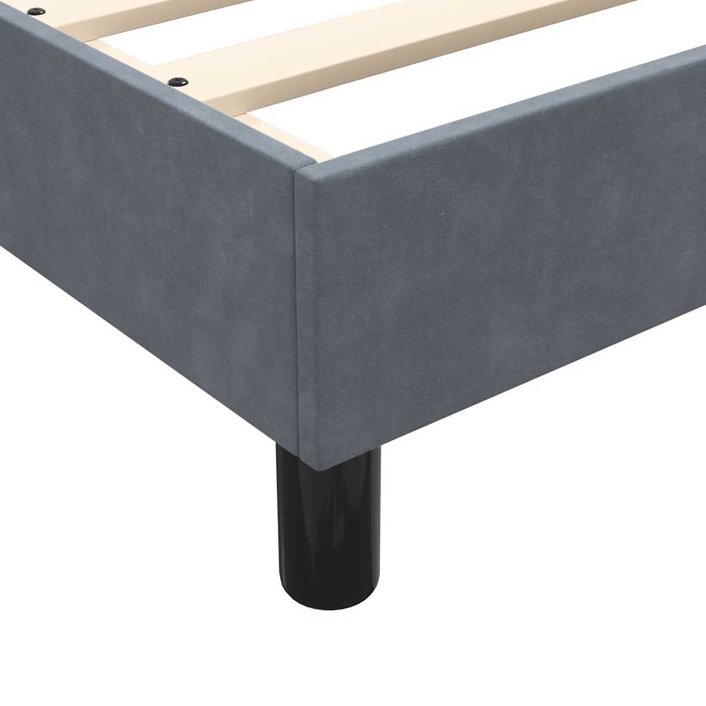 vidaXL Estructura de cama sin colchón terciopelo gris oscuro 90x220 cm