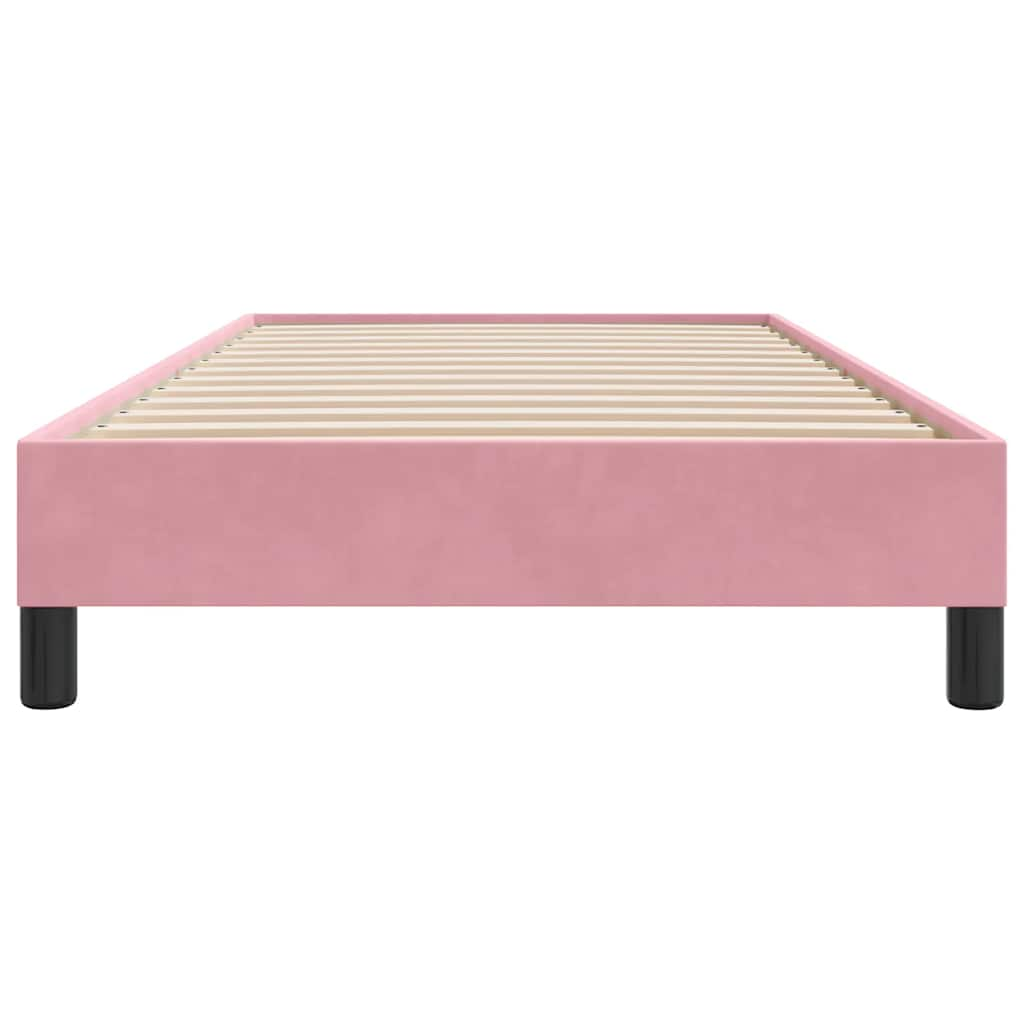 vidaXL Estructura de cama sin colchón terciopelo rosa 90x220 cm