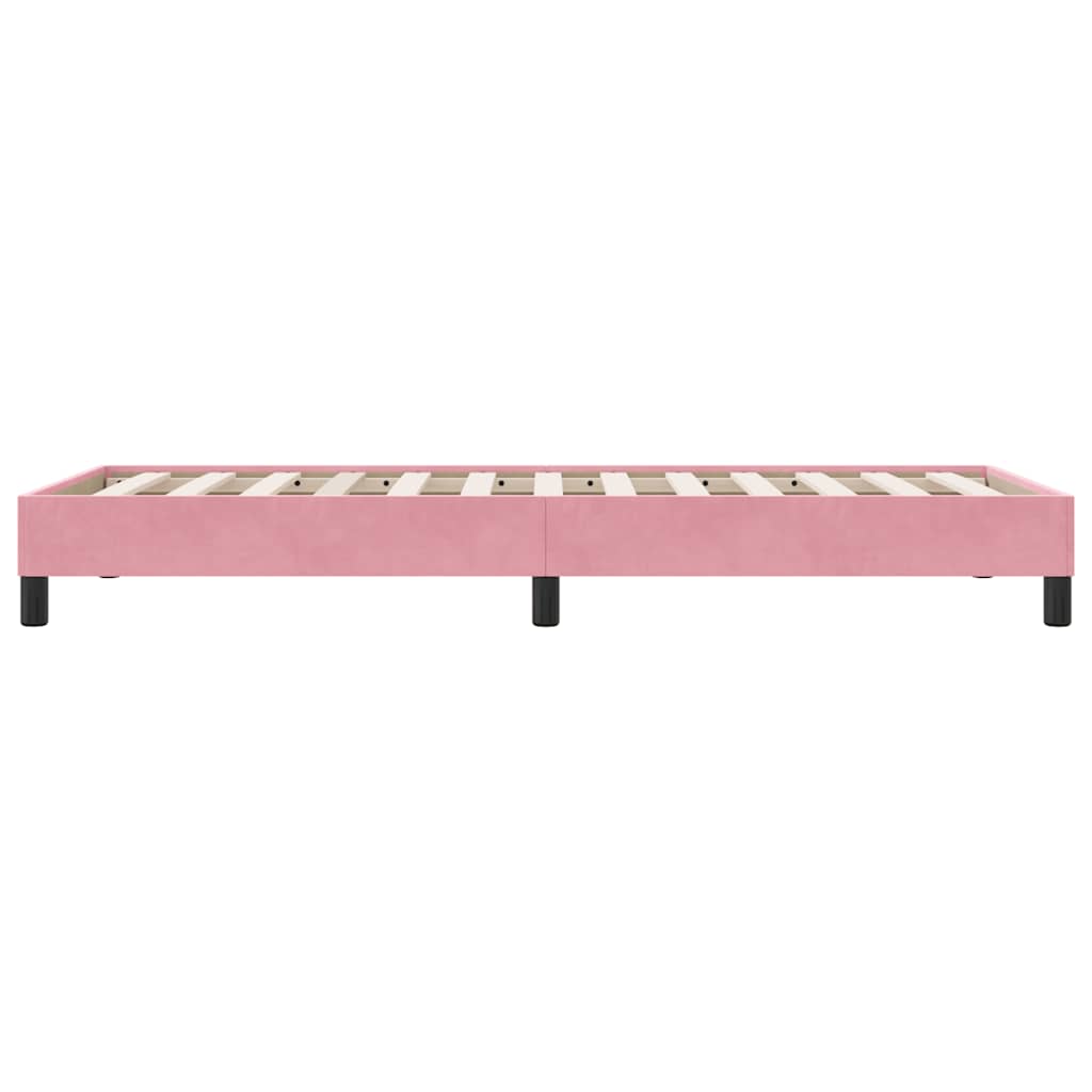 vidaXL Estructura de cama sin colchón terciopelo rosa 90x220 cm